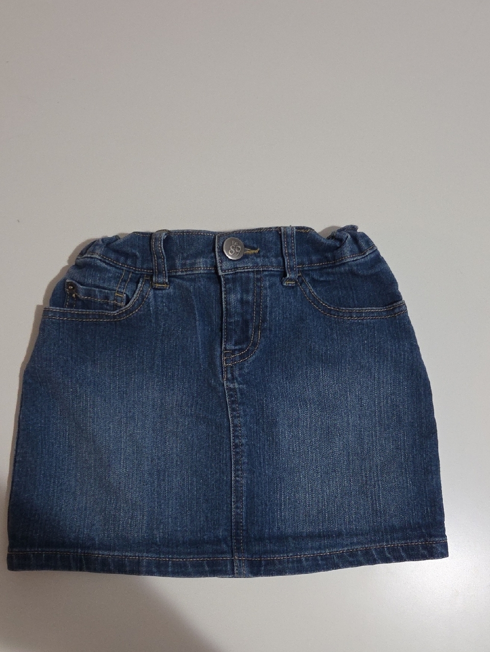 Children's Elastic-Waist Denim Skirt - Blue